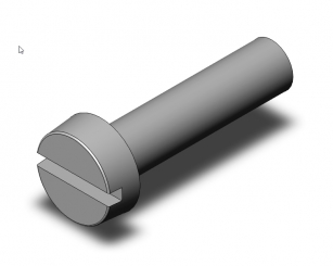 Slotted cheese head screw M4x20 DIN84 r 