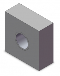 Square nut M 5 12x12x5 