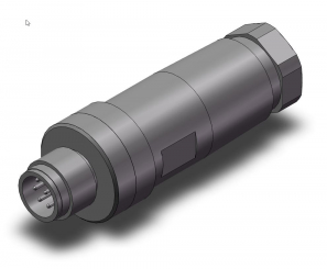 BIN.Cable plug M12 male 8p Serie713 