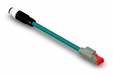 PXC.Cable M12 male 4p 5m X5 Ethernet 